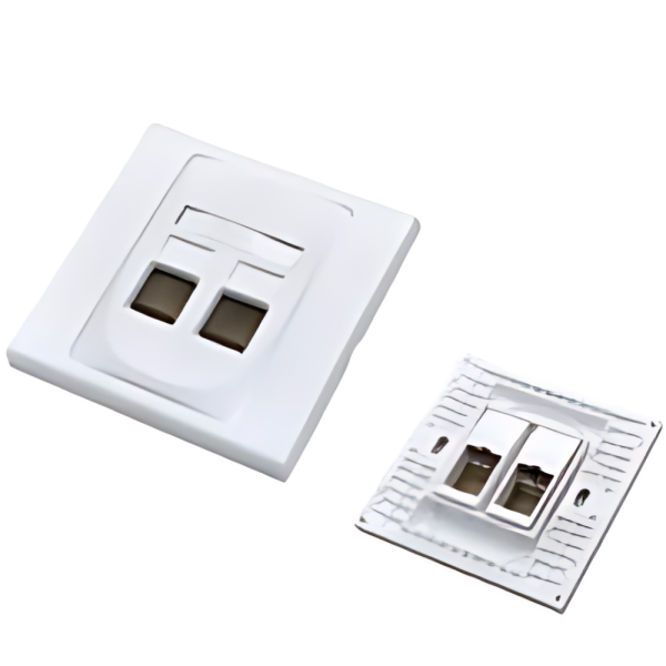 Double Faceplate – CAT 6 – Sort